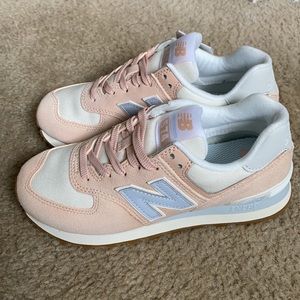 New Balance 574 tencel in rose water/sea salt colorway